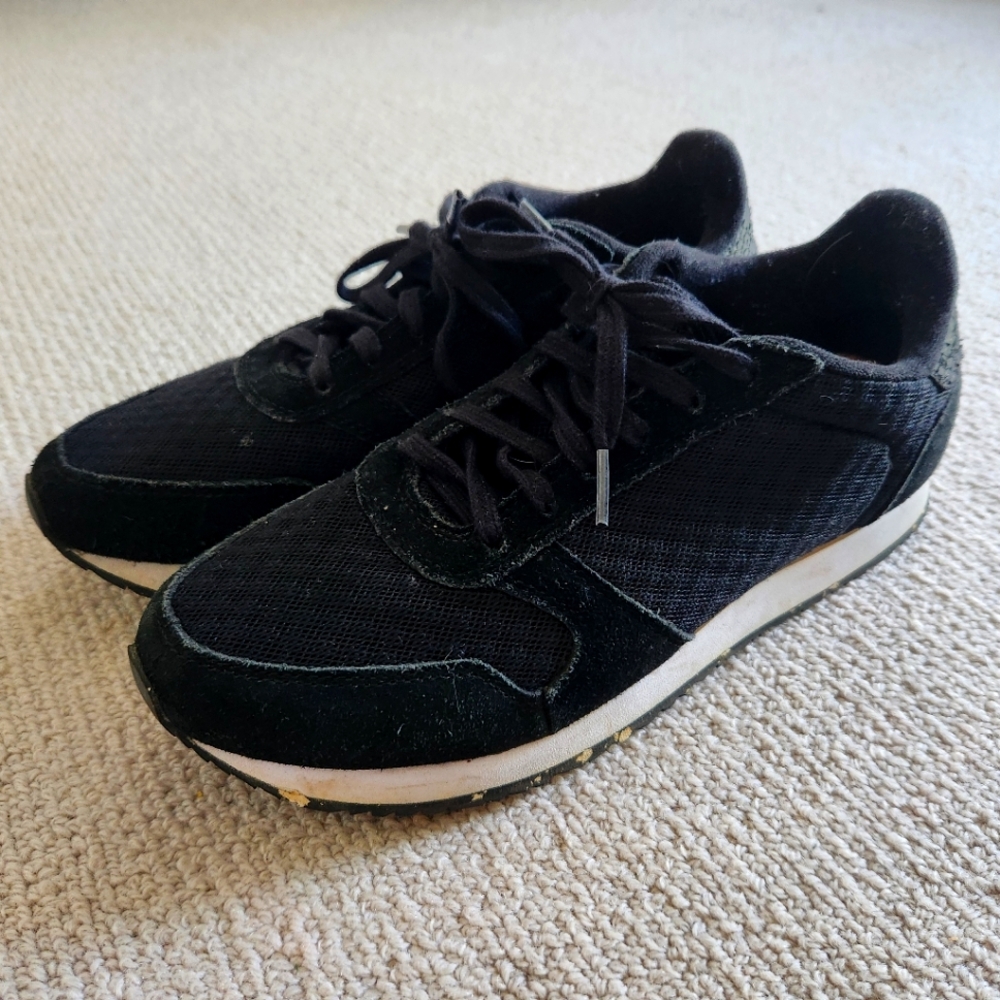 Woden Women's Black Ydun Suede Mesh Shoes